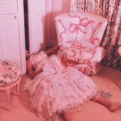 Girl in the pink dress 