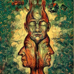 Man with 3 faces #25