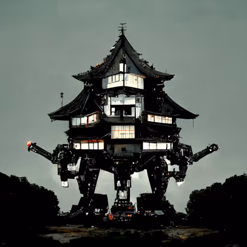 Walking Japanese Castle