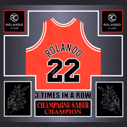 Champagne Saber Champ - Framed Jersey Chicago