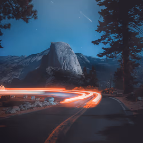 Half Dome at Night