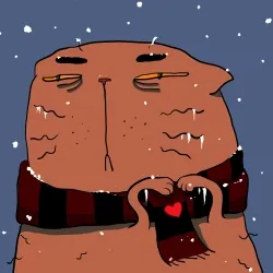 Snow Cat gif Broken heart