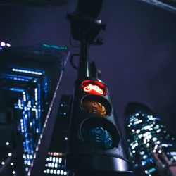 Cyberpunk traffic light 