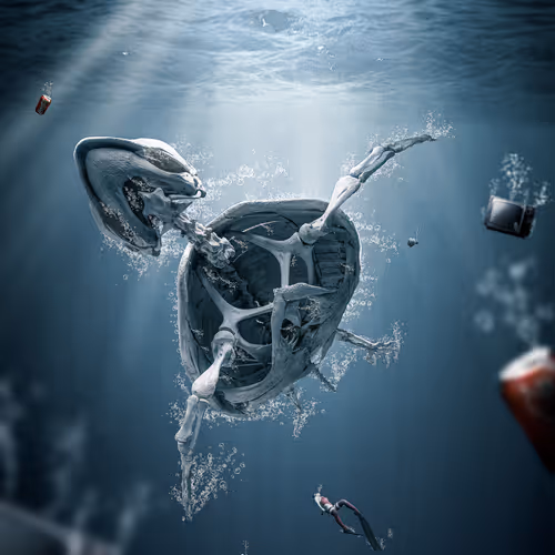 Polluted oceans