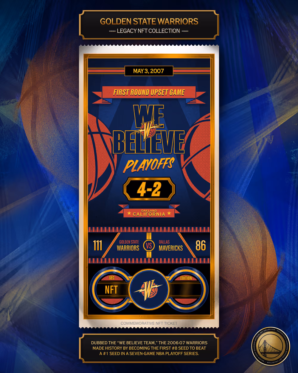 Warriors “We Believe” Ticket (2/10)  