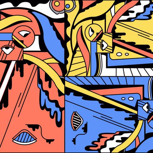Art Studio Abstract Illustration