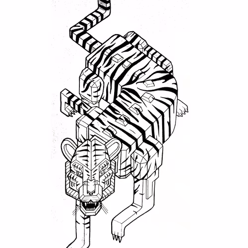 Frontal isometric animals