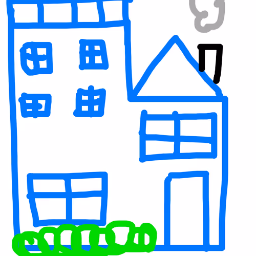 shitty giant blue house 
