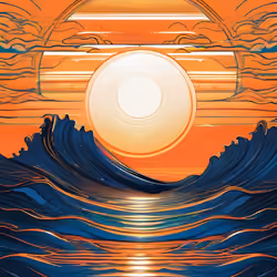 Sunset & Waves 04