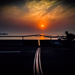 Sunset on a Lagos bridge