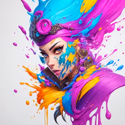 color splash fantasy woman 2