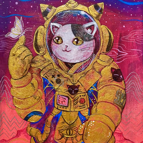 Space Astronaut Cat