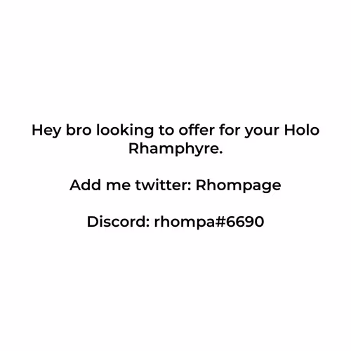 Holo Rhamphyre DM me :)