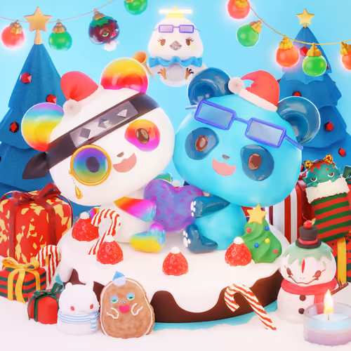 CNPcake #00487 XmasLovers-Leelee Rainbow OM x Leelee RO