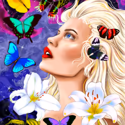 Butterflies in the sky