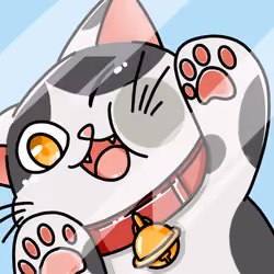 Cow tabby cat : Meow Meow Mirror : 010