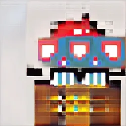 Rainbow Glitch skullGAN (90/128)