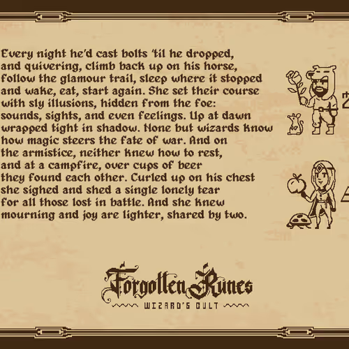 A poem for Illusionist Larissa of the Canyon #5531 & Battle Mage Malthus of the Plains #78
