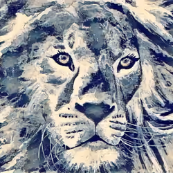 Aquarell Jungle Lion #48