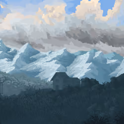 cloudy mountain