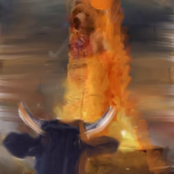 02-Bear on fire