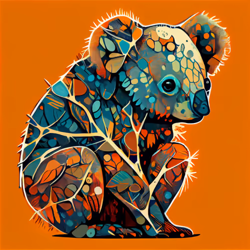 Abstract japanese AI Koala