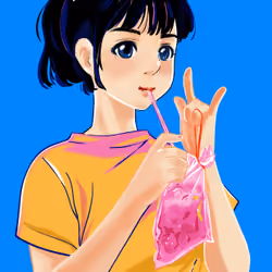 Pink milk in a bag