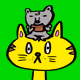 Cat with something on its head