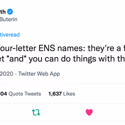 Three and four-letter ENS names: they're a fixed-supply asset *and* you can do things with them!