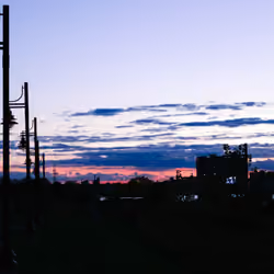 Sunset.