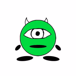 Green Monster White Eye Dotsie