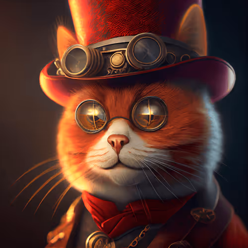 Steampunk Victorian Cat #21