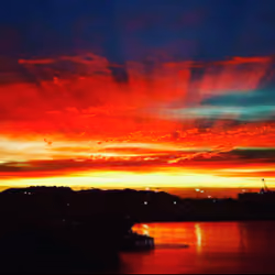 Pearl Harbor, Hawaii Pier side sunset
