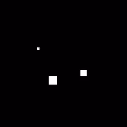 the black and pixel, and three small square 