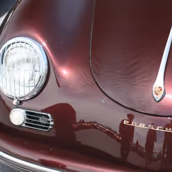 Dark Red Porsche Headlamp