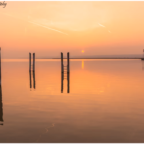 Sunset over Neusiedl am See