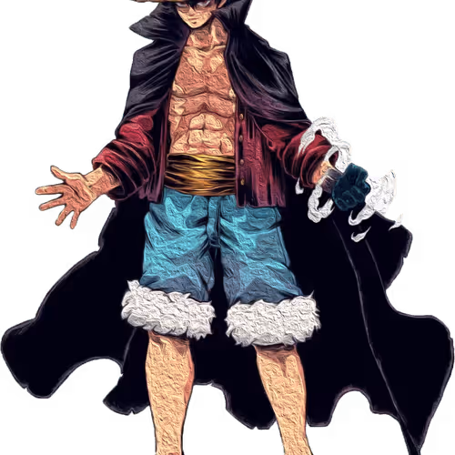 Legend Pirate Luffy Oil Painted | One Piece