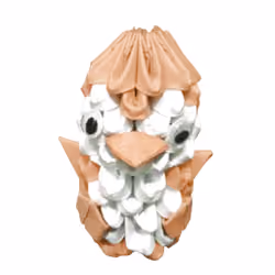 Chocolate Brown 3D Origami Bird