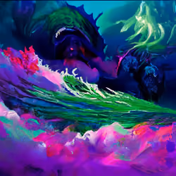 The colored sea