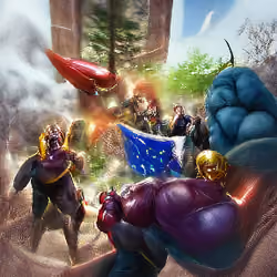 Avengers Fantastic World fighting for liberty against thanos by MM #20