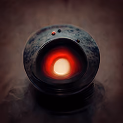 cylinder_shape_UFO_gray_color_red_lights