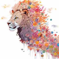 #1 flower Lion