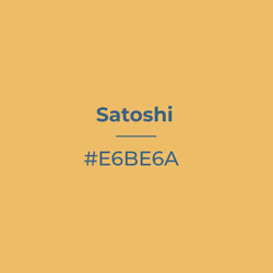 Satoshi #e6be6a