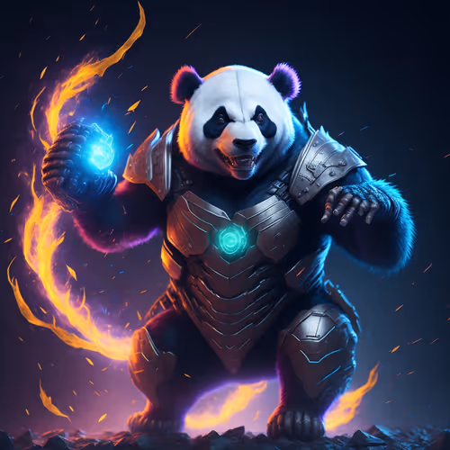 colorful panda super Power#10