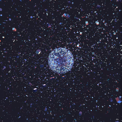 Particle Rain in Deep Space Collection Piece #1