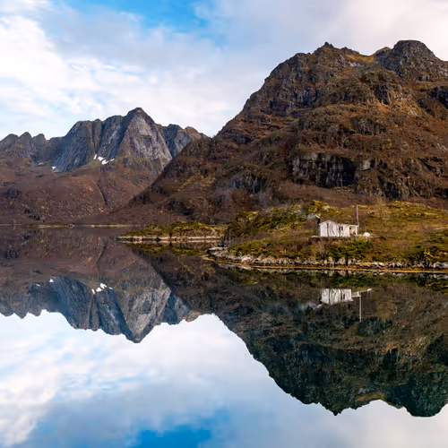 Perfect mirror image Lofoten