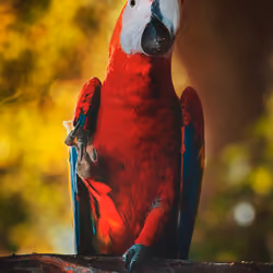 Smiley Scarlet Macaw 