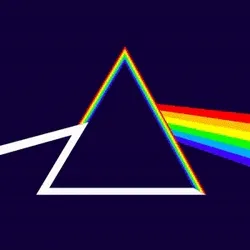 Neon rainbow triangle