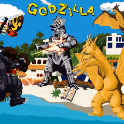 Exclusive Godzilla Kaiju Beach Party NFT