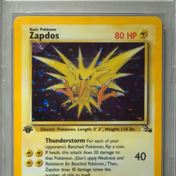 PSA 10 First Edition Fossil Zapdos - Holo